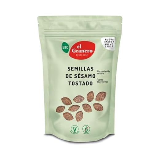 El Granero Integral - Semillas de Sésamo Tostado 400 g - Rico en Vitaminas - Fuente de Sodio y Potasio - Favorecen el Correcto Funcionamiento del Sistema Nervioso - Aptas para Veganos