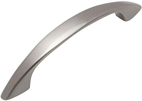 Cosmas 10 Pack 1387SN Satin Nickel Cabinet Hardware Handle Pull - 3" (76mm) Hole Centers