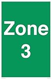 Zone 3 Schild – 400 x 600 mm – A2P