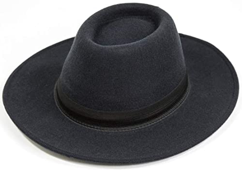 Chapéu Fedora Gângster Chapelaria Vintage Estiloso Preto P