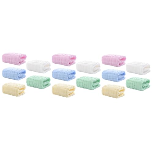 TOYANDONA 15 Piezas Babero De Espuma De Algodón Baberos Infantiles Toallas De Ducha Toalla De Cocina para Colgar Toallitas De Bebe para Recien Nacido Absorbente Bebé Paño De Lavado Arruga