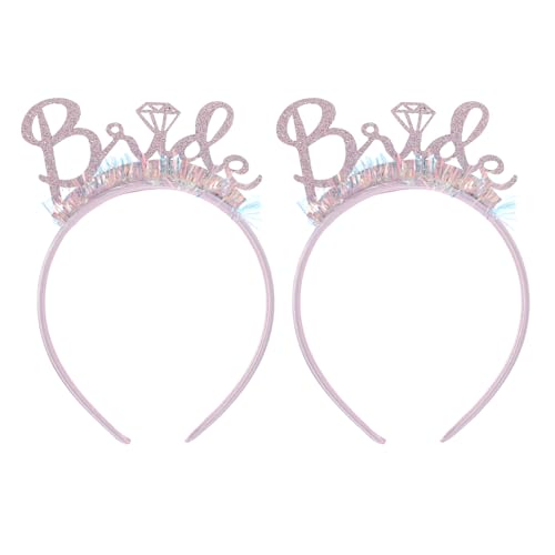 Accessoires cheveux mariée : lot de 2 bandeaux mariage anti-glisse pour coiffure et photo EVJF