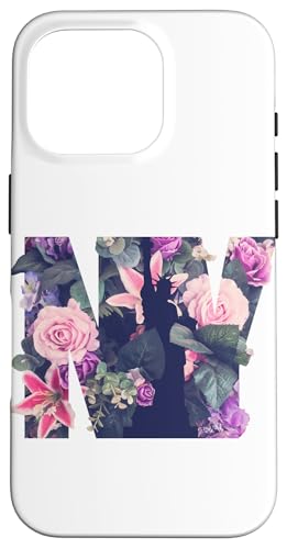 フローラルニューヨークシティグラフィックTシャツ、アーバンニューヨークシティ スマホケース iPhone 16 Pro 用