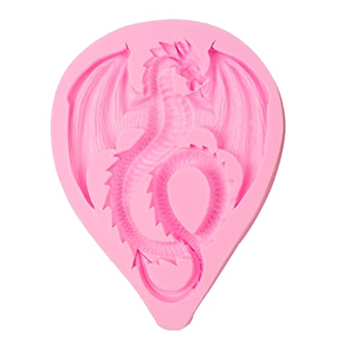 Molde de silicona con diseño de dragón volador, moldes para dulces, pasteles, chocolate, jabón, decoración de niños, moldes de fondant