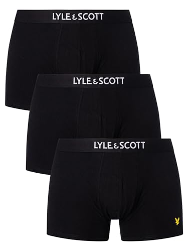 Lyle & Scott Mens 3 Pack Cre Trnk Black M