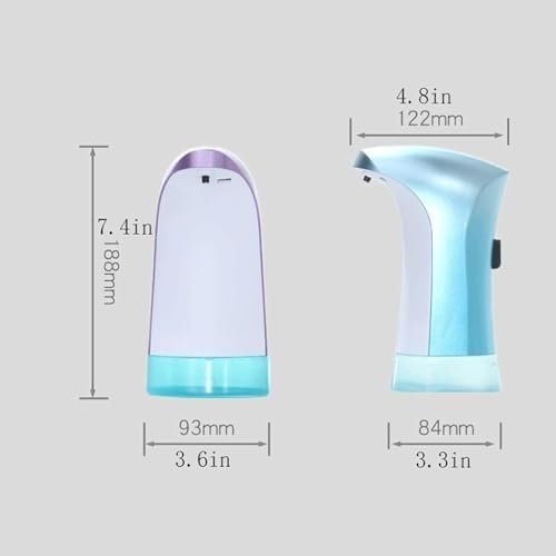 Automatyczny dozownik mydła, bezdotykowa pompka do mydła i środka dezynfekującego, butelka z czujnikiem 380 ml, łatwe napełnianie, ergonomiczna konstrukcja