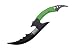Wartech H-804 Biohazard 14.75" Zombie Curved Machete Knife with Green Cord