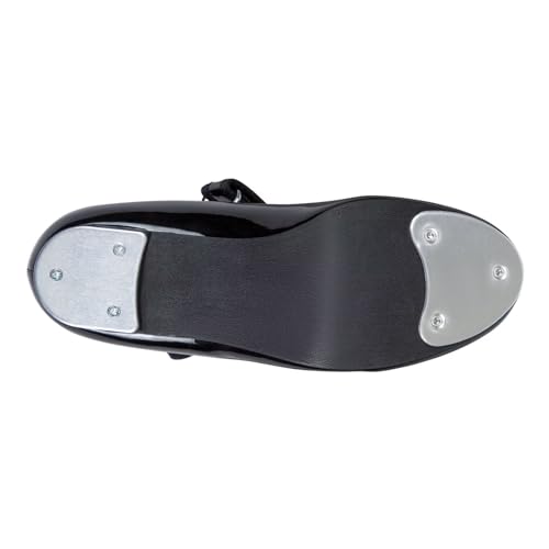 Tap Shoes for Girls & Toddler Girls | Black/Tan Dance Shoes | PU Leather | Practice & Performance (Size 5-13 Toddler/Little Kid/Big Kid)3