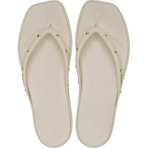 Image of Crocs Women's Miami Flip Flops | Square Toe Flat | 360 Degree Comfort | Croslite Foam Footbed