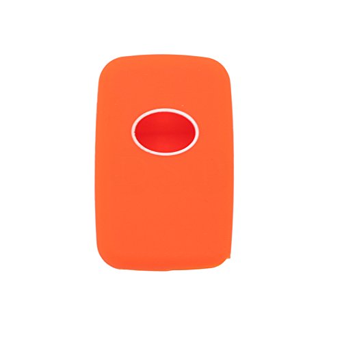 BROVACS Silicone Cover Protector Case Holder Skin Jacket Compatible with TOYOTA 3 Button Smart Remote Key Fob CV2404 Orange - Image 3