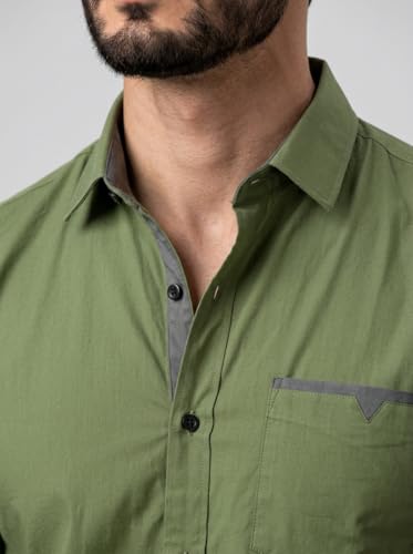 Image of Amazon Brand - INKAST Cotton Shirt for Men | Regular Fit Full Sleeve Casual Shirt | Stylish Formal Office Wear Shirts for Men | Soft Comfortable Breathable Cotton Fabric | Fashionable Office Wear