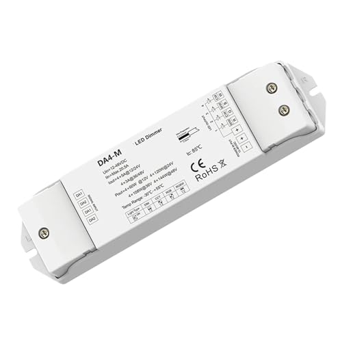 Contrôleur LED dimmable DA4-M 4 canaux CV 12-48V DT8 DT6 pour ruban monochrome RGBW