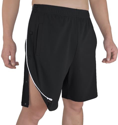 Tear Away Shorts for Men Post Surgery Snap Knee Leg Hip Surgical Leg Side Open2