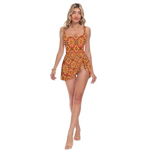 Maillot de bain une pièce totem imprimé pour femme adepte de mode bohème et de voyages