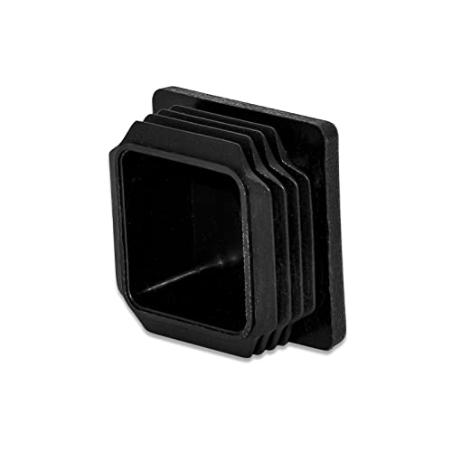 Image of Flyshop 40 x 40 mm, 1.57 inch x 1.57 inch Black Plastic Hole Plugs Square Tubing End Caps Tube Inserts Durable Furniture Glide for Chair Table Stool Leg 8 Pack