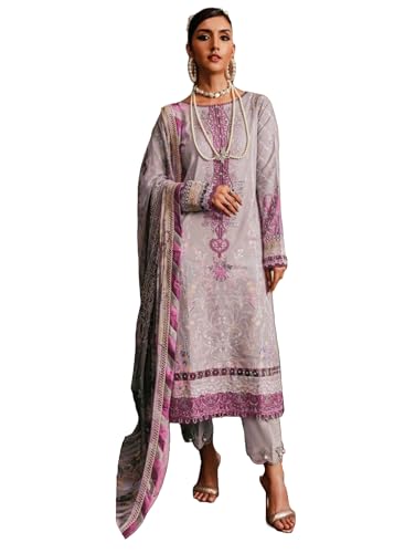 Combinaison de travail indienne femme tissu imprimé pelouse brodée