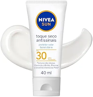 NIVEA SUN Protetor Solar Facial Toque Seco Antissinais FPS30 40ml, Alta Proteção