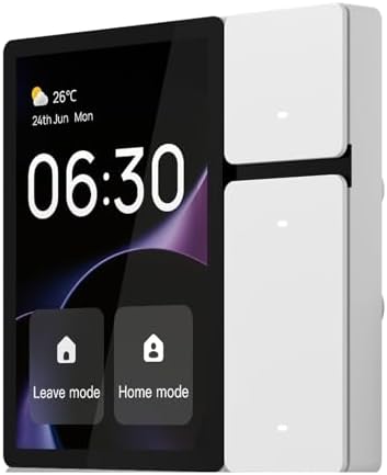 AugustknowU Smart Home Control Panel, Touch Switches with Adjustable Firefly Indicator Touchscreen Controller Compatible with Thousands of Devices Control Home Devices and Scenes