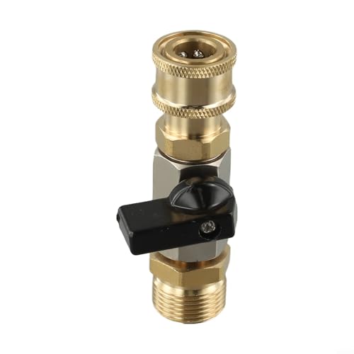 Quick Connect Adaptateur d'eau haute pression avec buse 5 couleurs, coupleur en laiton et plastique pour tuyau de nettoyeur haute pression, pivotant à 360° Jo(A)
