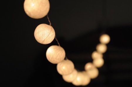 Christmas Decor 20 X Cotton Ball String Light Decor Home Living Room Patio Wedding Light Display