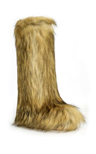 AZALEA WANG Fayes Knee High Faux Fur Boots – Women’s