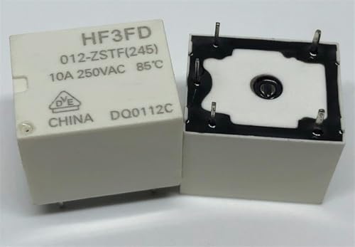 Relé HF3FD 012-ZSTF conmutador de 5 pines 12V T73 10A miniatura