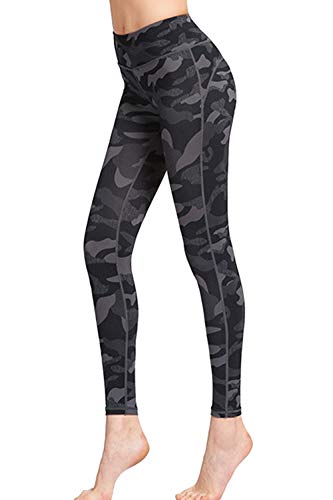 Femmes Imprimé Sport Leggings Pantalon De Yoga Doux Capri Fitness élastique Running Skinny Black24 L Cover