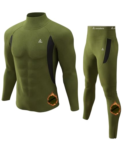 Image of CL convallaria Thermal Underwear Long Johns Set Mens Winter Gift Hunting Gear Sport Base Layer Bottom Top