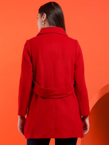 Image of KOTTY Womens Cotton Blend Standard Length Elegant Style Coat - Classic Style with Modern Detailing