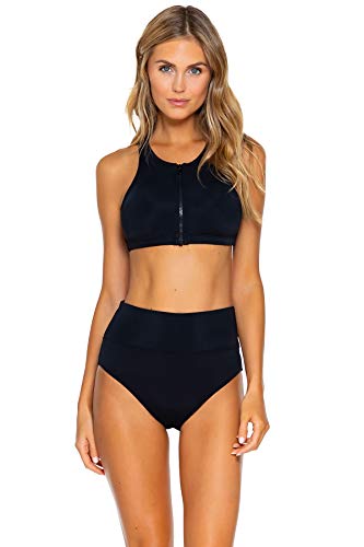 Sunsets Hannah High-Waist Bottoms Black Lg (31" Waist) #TOP4