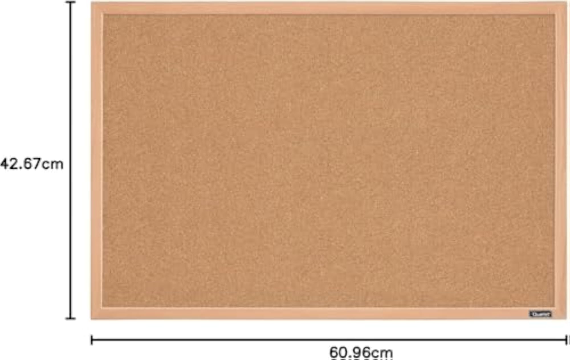 Oak Cork Frame Bulletin Display Board, 23 x 17 Inches