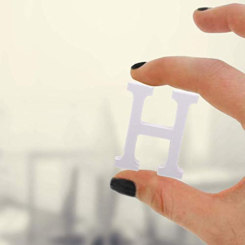 Image of WedDecor White Large Wooden Capital Alphabet H Letter for Embellishments, Card Making, Art & Crafts, Scrapbooking, DIY Projects, Party Decorations, Spelling Games, 2pcs