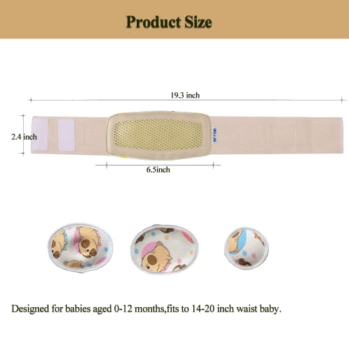 BOJEE Umbilical Hernia Belt Baby Belly Button Band Infant Belly Wrap Truss Abdominal Binder for Children Kids Support Adjustable Navel Belly Band Newborn Umbilical Cord 15-20 inch