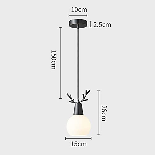 Luces colgantes de cabecera para habitación de niños con diseño creativo de venado y base E27 5