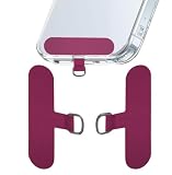 [Jecca] ストラップホルダー 全20色 スマホストラップ スマホ ストラップ ショルダー 全機種対応 携帯ストラップ 2枚セット (ベリーピンク)
