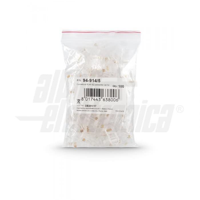 ALPHA ELETTRONICA CONNETTORE RJ45 PASSANTE CAT.5E 94-9145