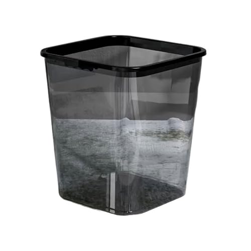 Basurero pequeño gris plástico para baño oficina