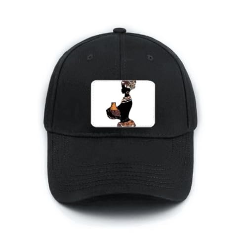 Casquette de baseball noire classique avec visière incurvée et sangle arrière réglable