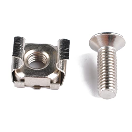 CIYODO Conjunto de 2 prateleiras de ferro para servir, armários, montagem MX e porca de rack/parafus