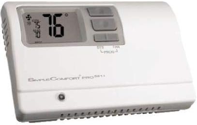 ICM SC5811 SimpleComfort Pro Series Electronic Programmable Thermostat Color: White Power Method: Hardwired Stages Heat/Cool: 2/2 Heat/Cool/Heat Pump