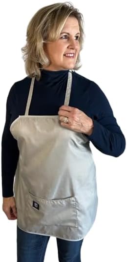 Redemption Shield Delantal de protección EMF con bolsillo frontal Tela Faraday de protección contra radiación EMF 5G Lazos en la parte posterior