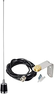 HYS Amateur Antennas Dual-Band NMO 20 Inch Antenna VHF 144/UHF 430MHz NMO L Shape Mount Mobile Antenna Bracket W/13 ft RG58 Coax Cable NMO to UHF-male/PL259 for Motorola Kenwood Midland Mobile Radios