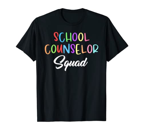 Funny School Counselor Squad Colorful Coworker Counselors Camiseta