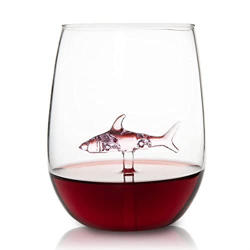 Beneall Pink Shark Wine Glasses Red Wine Glass Set Of 2 #TOP3