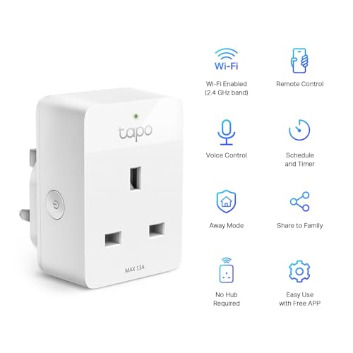 Tapo P105 WiFi Smart Plug, Hands-Free Remote App and Voice Control, Schedule & Timer, Support Higher-Power Appliances, Multiple Safety Guarantees, Easy setup, Away Mode, Works with Alexa & Google - Image 3
