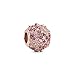 Produktbild Pandora Rosafarbenes Pavé-Gänseblümchen Charm in Roségold-Rosa mit 14 Karat rosévergoldete Metalllegierung und Kristall Steinen Moments Collection