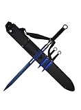 Fantasy Master FM-644BL-MC Fm-644BL Fantasy Ninja Sword & Two Throwing Knives Blue ,28'/6'