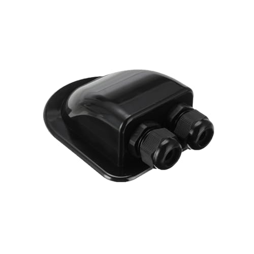 Solar Cable Entrada Impermeable, Placa de Entrada de Cable Solar, Pasamuros Pasacables Impermeable,Caja de Entrada de Cable Doble ABS IP68 Pasacables Placa Soporte,Glándula de Techo para Caravana