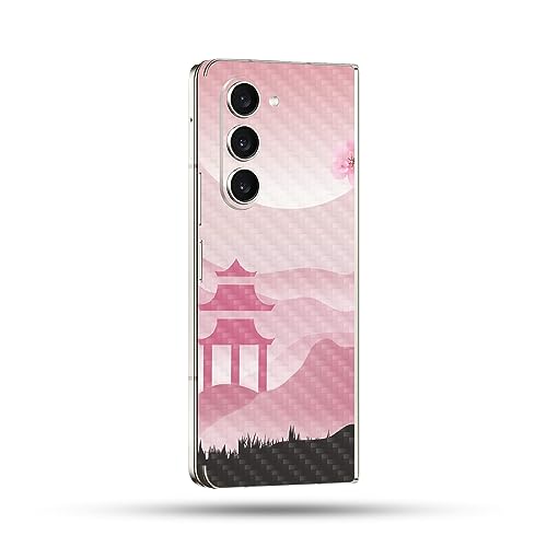 Image of MightySkins Skin Compatible with Samsung Galaxy Z Fold 5 Full Wrap - Protective Durable Textured Carbon Fiber Finish | Easy to Apply Remove and Change Styles | Made in The USA