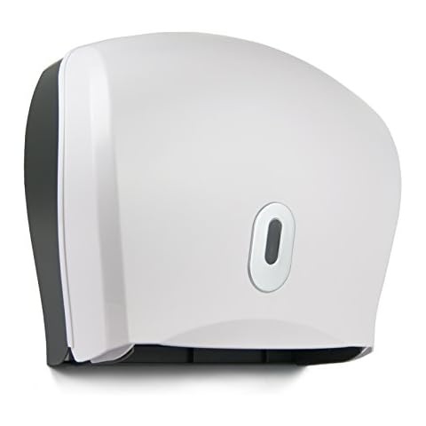 Washroom Hub Mini Jumbo Toilet Roll Dispenser - Duo Paper Holder - Commercial Bathroom Cover